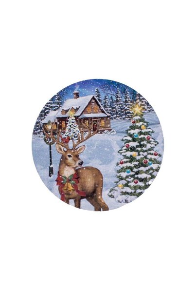 Jumbo Suport Pahare de Craciun cu Model Ren in Zapada Ø10cm