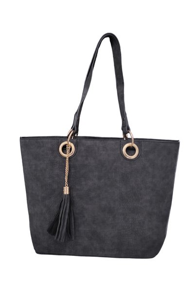 Etsantaki Co & Coo Fashion Γυναικεία Τσάντα Ώμου Ανθρακί 9301