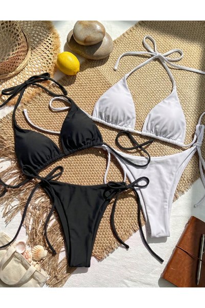 Evendi Swimsuit, Black/White