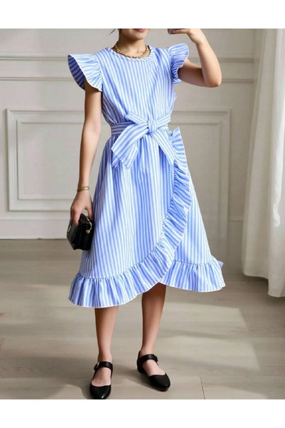 Evendi Rochie, Alb/Albastru