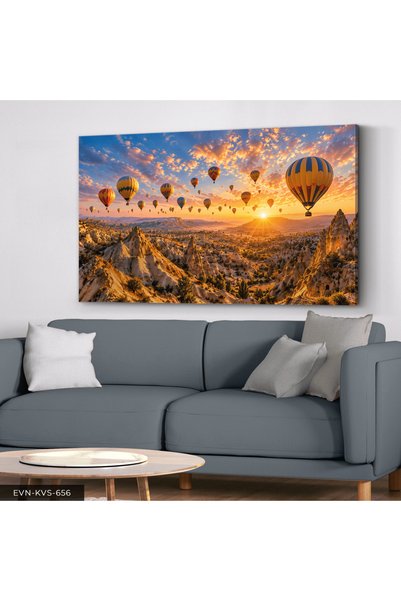 Evinemoda Kapadokya Manzaralı Tek Parça Kanvas - Canvas Tablo