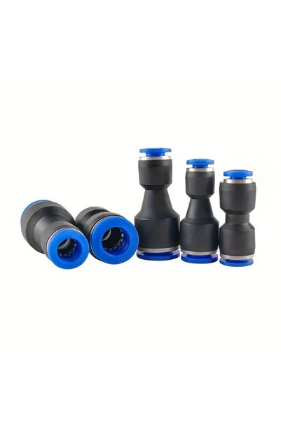 Generic 12mm to 10mm Reducer Plastic Pneumatic Fittings 5 Pcs Quick Release f...