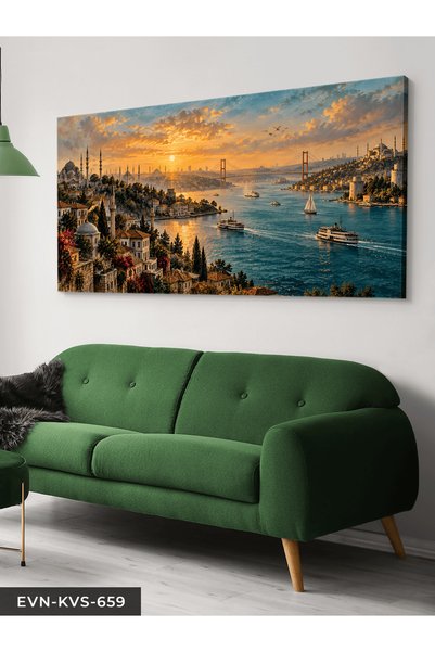 Evinemoda İstanbul Boğazı Tek Parça Kanvas - Canvas Tablo