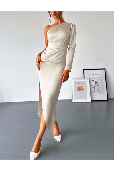 Evendi Rochie medie, Bej