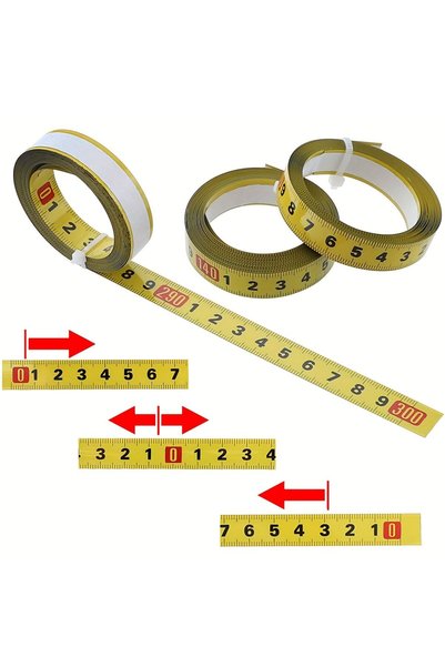 Generic Self Adhesive Metric Tape Measure 3M Woodworking Ruler Forward Revers...