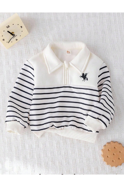 Evendi Bluza, ecru/negru