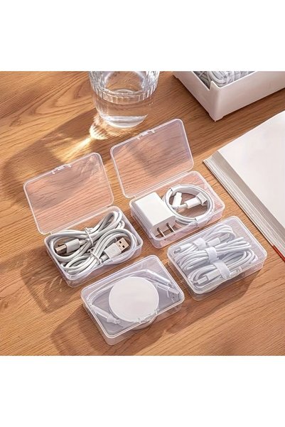 Generic 4pcs Plastic Mini Storage Box Transparent Portable Jewelry Organizer ...
