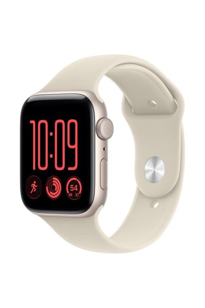 Apple Ρολόι SE 3 GPS, 44mm, θήκη αλουμινίου Starlight με λουράκι Sand Sport (...