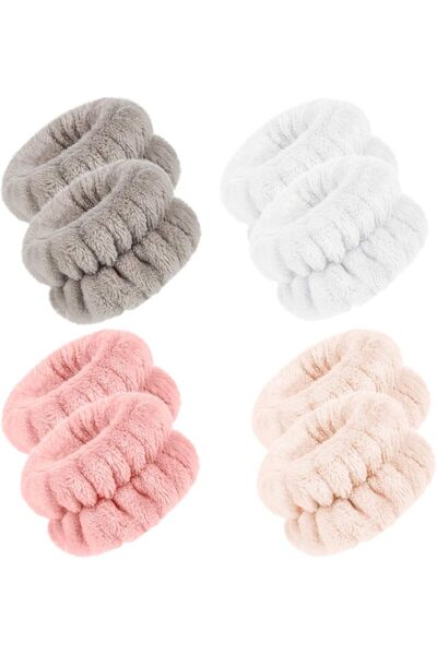 Chuangdi 4 Pairs Wrist Spa Washband Microfiber Washing Face Wrist Wash Towel ...