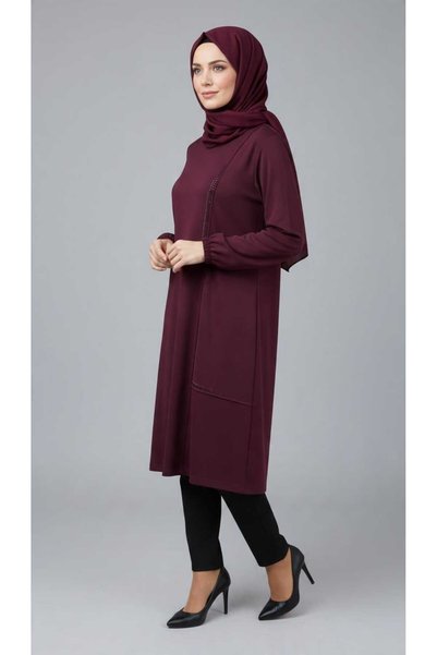 ECE GİYİM Women's Middle-Aged and Older Winter Tunic with a Cycling Collar, S...