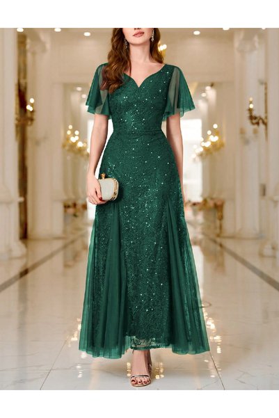 Evendi Long dress, Green