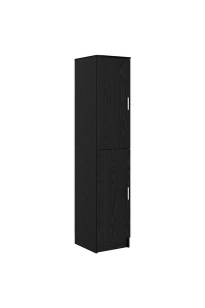 vidaxl Bufet Stejar Negru 35 x 39 x 168 cm