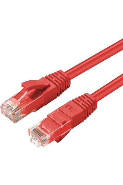 MicroConnect Cat6a UTP 0,15m Κόκκινο LSZH Κωδικός: MC-UTP6A0015R