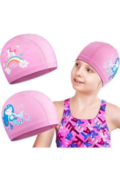 MAKINGTEC Unicorn Swimming Hat - Waterproof Swim Cap for Girls & Boys, Toddle...