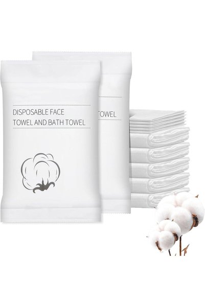 KOWVOWZ 10 Pack Disposable Bath Towels, Each Pack Has Large Travel Bath Towel...