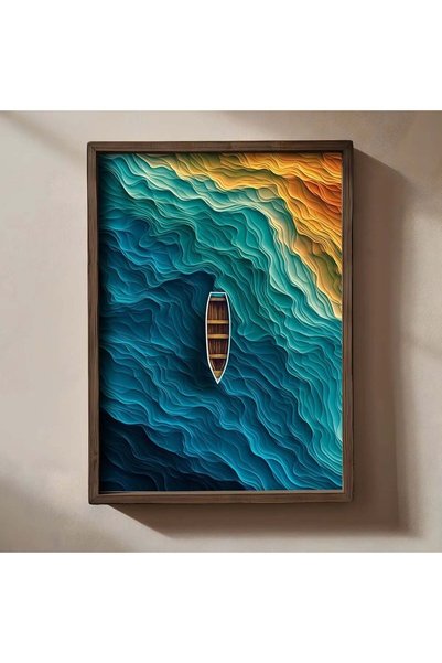 OEM Декоративна картина Wallxpert 50x70x3.5 см, 3 мм MDF с UV печат, рамка от...