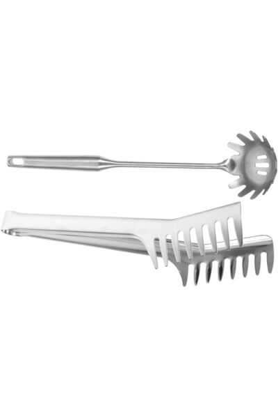 Zerodeko 2Pcs Stainless Steel Pasta Server Noodle Tong Utensils for Buffet Fo...