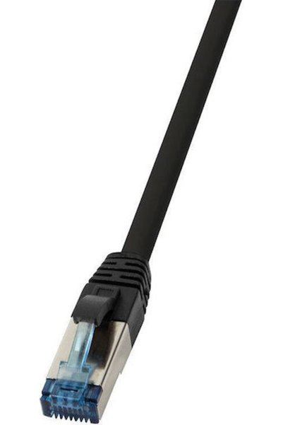 LogiLink Καλώδιο Δικτύου Gigabit S/FTP Cat.6a Ethernet 1m Μαύρο Κωδικός: CQ6145S