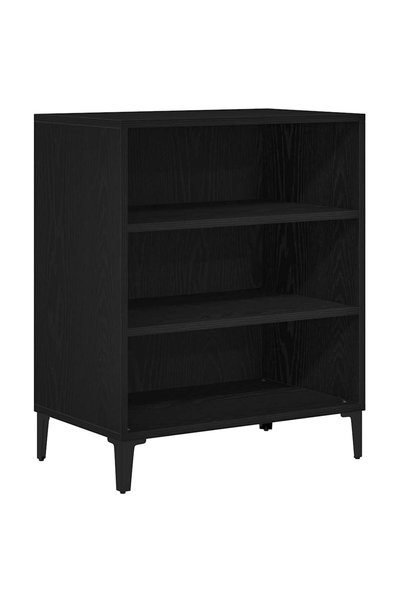 vidaxl Bufet Stejar Negru 57 x 35 x 70 cm Lemn compozit