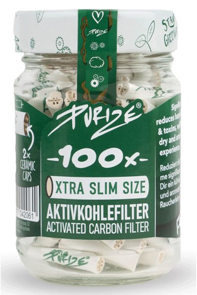 Purize Εξαιρετικά Λεπτό Φίλτρο 100 Ενεργού Άνθρακα 5.9mm - Λευκό