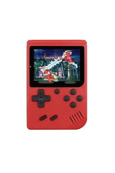 FOXMAG24 Mini consolă portabilă, 3'', 400 de jocuri, Roșu