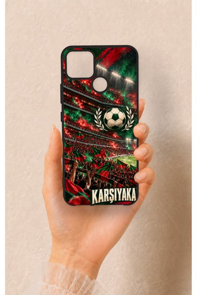 Vip Case Realme C25 Compatible Karşıyaka-Themed Patterned Silicone Case.