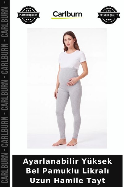 Carlburn Special Series Adjustable High Cotton Lycra Long Maternity Leggings ...