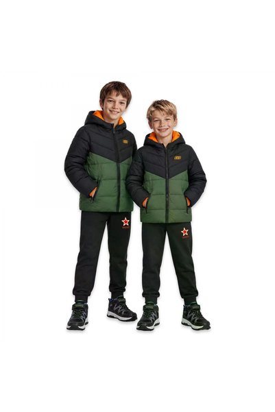 SKECHERS Sk2620140 B Puffer Colorblock Jacket Siyah Çocuk Ceket