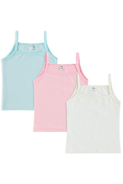 Civil Girls Set de 3 tricouri basic pentru fete, vârsta 2-12 ani