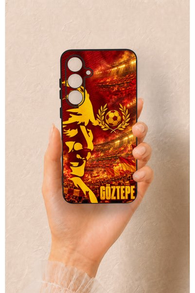 Vip Case Samsung S24Fe Compatible Göztepe-Themed Patterned Silicone Case.