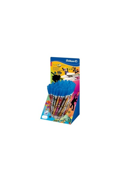 Pelikan Set de 50 de pixuri corectoare Super Pirat, vârf B, expuse pe un suport