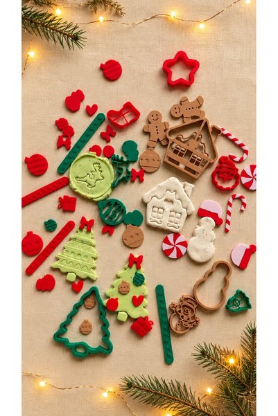 OEM Set creativ de plastilină, Mini Kit "Povestea de Crăciun" pentru jocuri s...