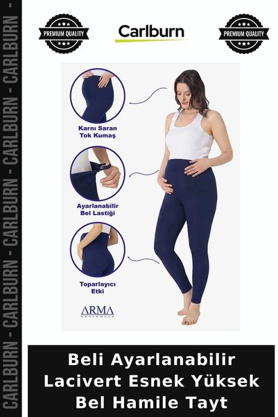 Carlburn Special Series, Adjustable Waist, Navy Blue, Stretchy, High-Waisted ...