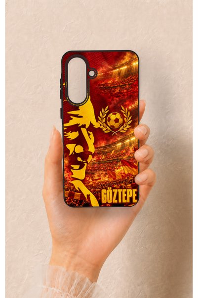 Vip Case Samsung A56 Compatible Silicone Case with a Göztepe-Themed Pattern.
