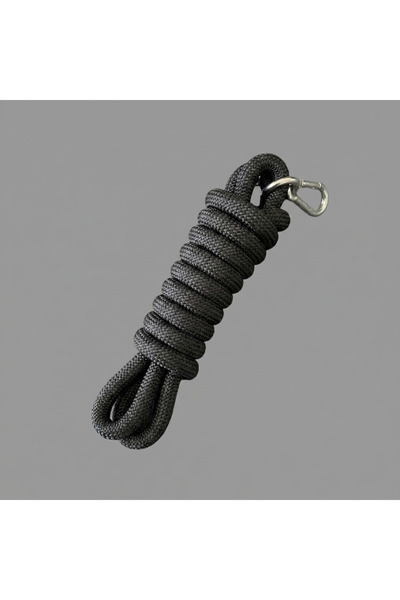 İthal Black Carabiner Horse Riding Replacement Rope – High-Strength Knitted R...