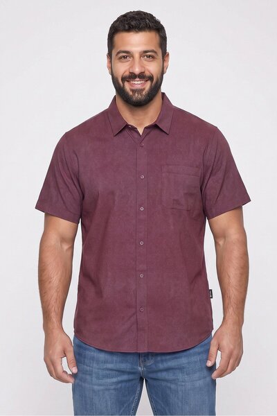 Stance Men Regular Fit Allover Print Short Sleeve Casual Shirt, Multicolor