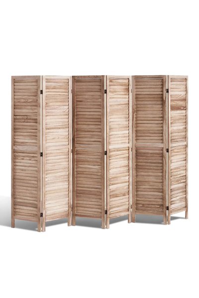 Vivatechnix Paravan pliabil de interior, Clasic art, 6 x panouri, Lemn, Inalt...