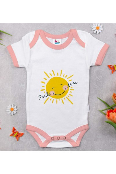 Bk Gift BK Kids Smile More Pink Baby Bodysuit with Design - 1 (12–18 months)