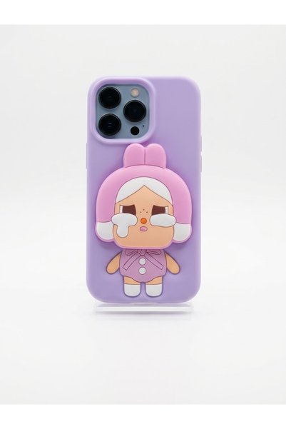 kılıfınbenden Iphone 16 pro max, purple, cute crying baby phone case model.