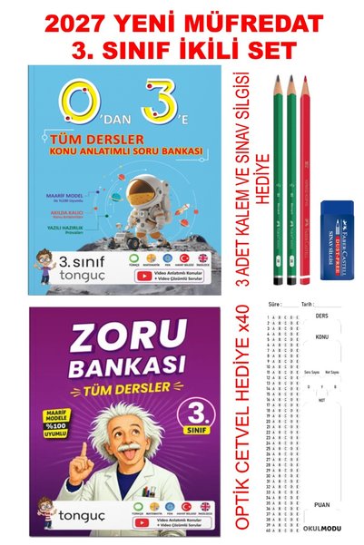 Tonguç Yayınları 3. Sınıf Zoru Bankası - 0'dan 3'e Konu Anlatımlı Soru Bankas...
