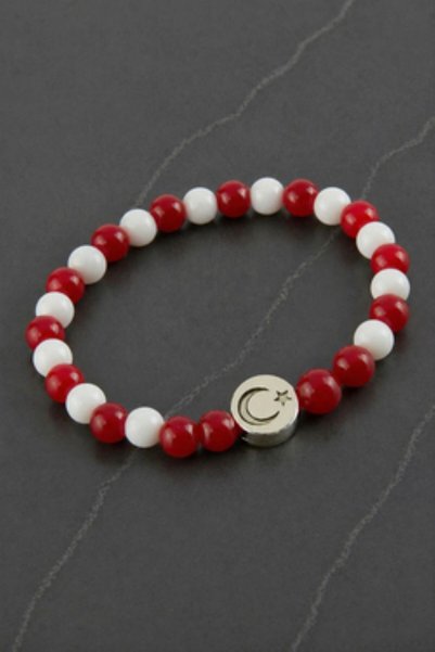 HOŞGÖR ACCESSORIES سوار من الحجر الطبيعي "آي يلدز سيت".