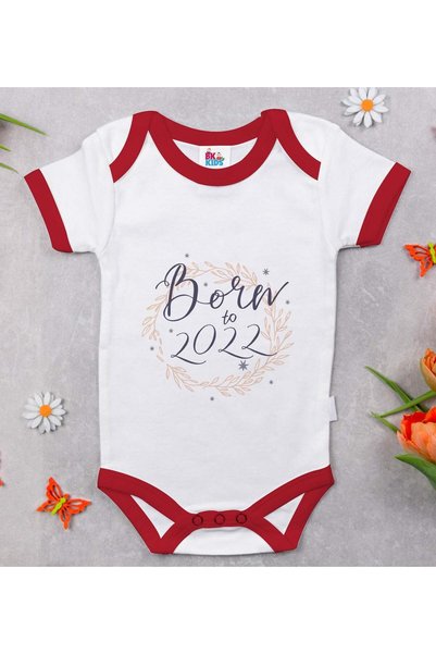 Bk Gift Bk Kids Born to 2022 Designed Red Baby Bodysuit - 1, 12-18 Months.