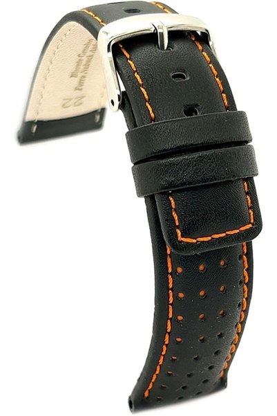 GENERAL Rally or Racing Style Leather Watch Strap Perforated Surface with Hol...