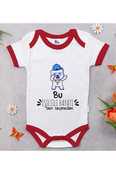Bk Gift BK Kids "I Didn't Choose This Sparkling Life" Printed Red Baby Bodysu...