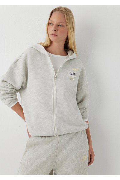 Mavi Hooded Gray Women's Sweatshirt 1S20005-83096