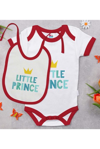 Bk Gift طقم هدايا BK Kids Little Prince، يتضمن بدلة أطفال حمراء بتصميم الأمير...