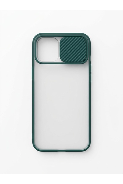 kılıfınbenden Iphone 12 pro max green camera sliding case model.