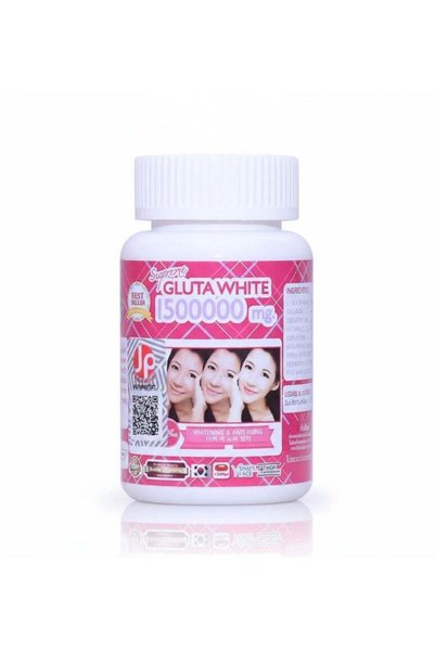 Supreme Gluta White 1500000 mg Skin Whitening Capsules 60 Softgel Capsules fo...