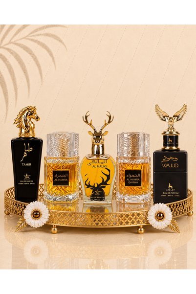 Ayelet Set of 5 Oriental Men's Perfumes - Tahir Gold + Al Hamra + Al Hamra Qa...