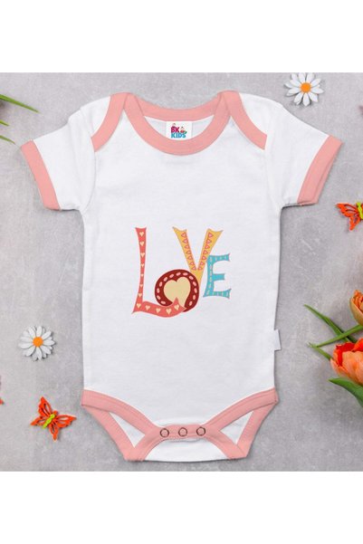 Bk Gift BK Kids Love Pink Baby Bodysuit with Design - 1 (0-3 Months)